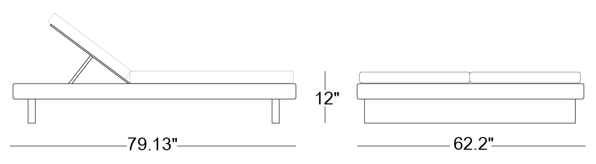 Novara Double Chaise Lounge