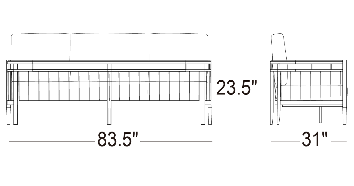 Novara Three-Seater-Sofa