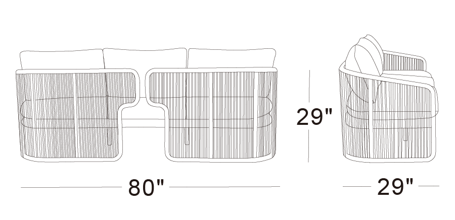 Palermo Three-Seater Sofa