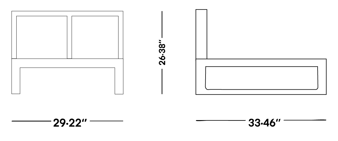Modena Middle Single Sofa